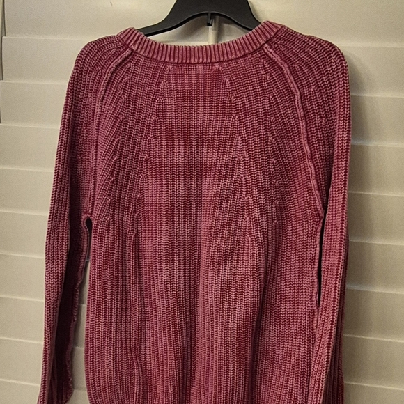 Zenana Outfitters Dark Red Crew Neck Sweater Large - Picture 4 of 4